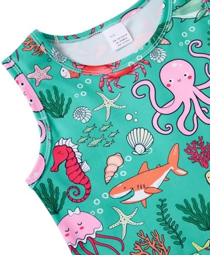 RAISEVERN Girls Summer Casual Swing Sundress 4-15 Years