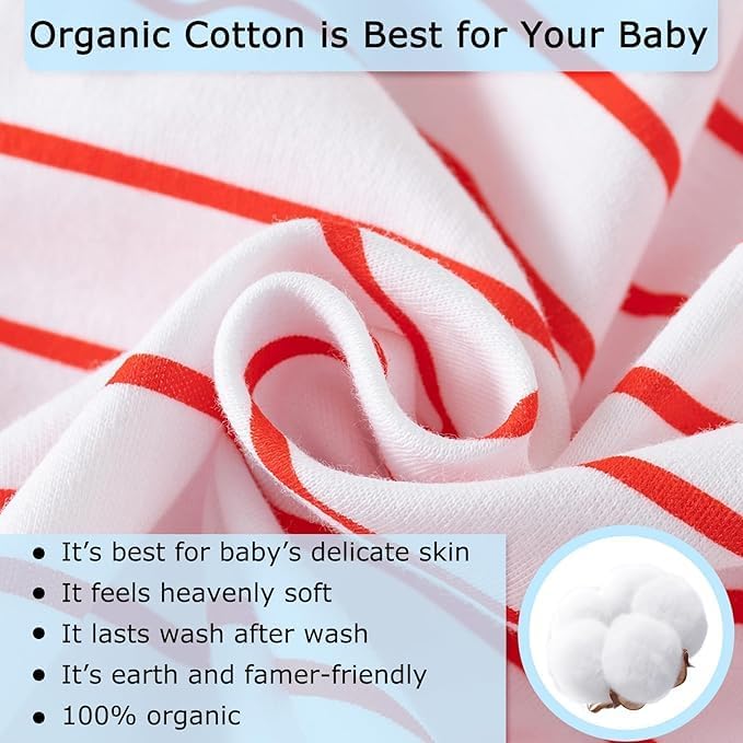 2-Pack Organic Cotton Baby Pajamas for Boys Girls
