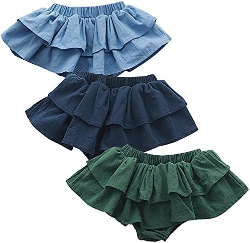 3PC EISHOW Floral Ruffle Cotton Bloomers