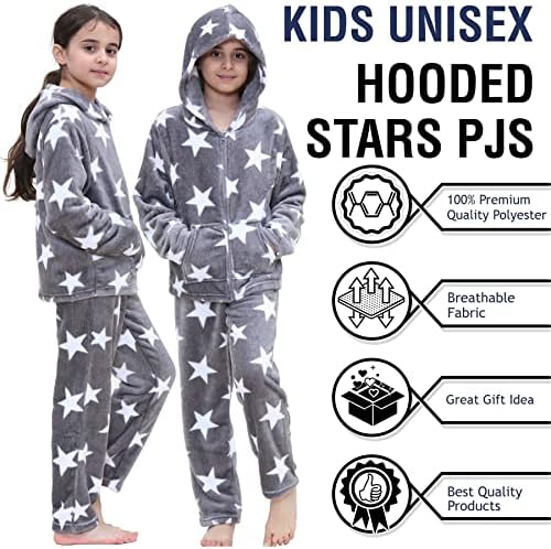 A2Z 4 Kids Girls Stars Print Fleece Sleep Set