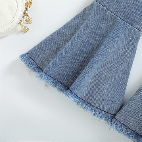 AMIMOJY Autumn Denim Style Toddler Baby Girls Outfit Perfect for Seasonal Wear