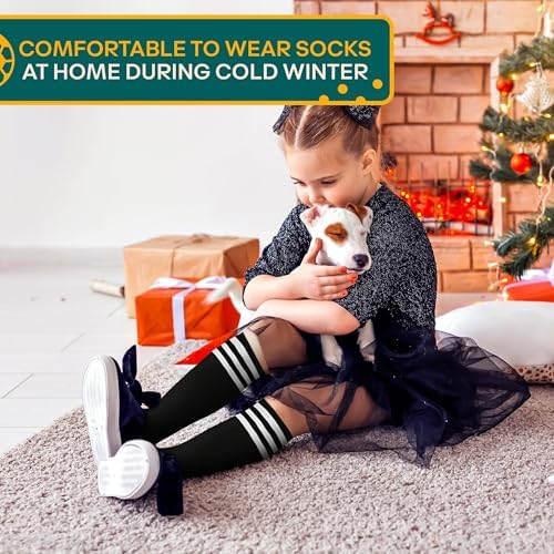Reluen 6Pcs Girls Knee High Socks Perfect for Soccer More