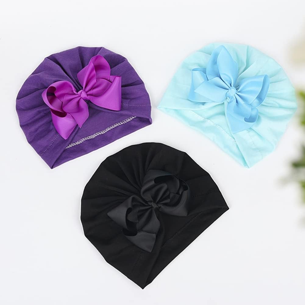 Perfect Newborn Turban Hat for Boys and Girls Dark Purple