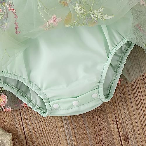 Floral Embroidery Baby Romper Dress Daily Wear Princess