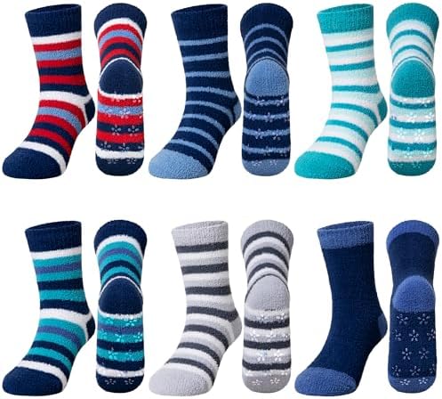 SeeyAN Kids Fuzzy Slipper Socks Boys Girls Thermal Winter Socks