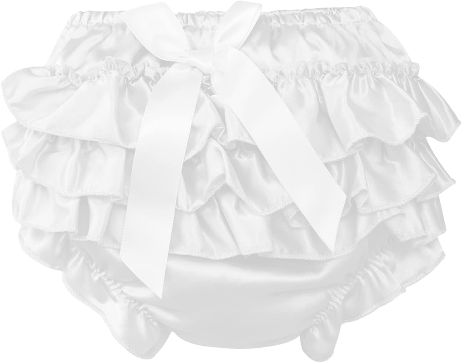 YEAHDOR Baby Girl Cotton Ruffle Shorts with Bowknot Decor