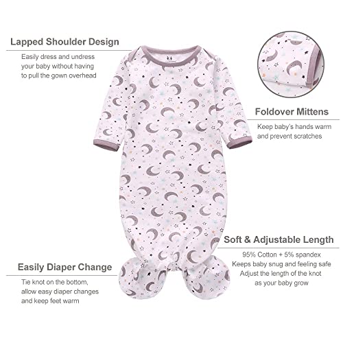 Miracle Baby Newborn Knotted Nightgown Set