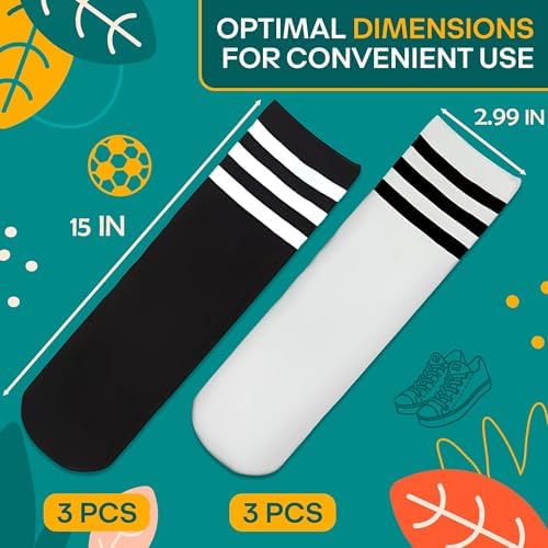 Reluen 6Pcs Girls Knee High Socks Perfect for Soccer More