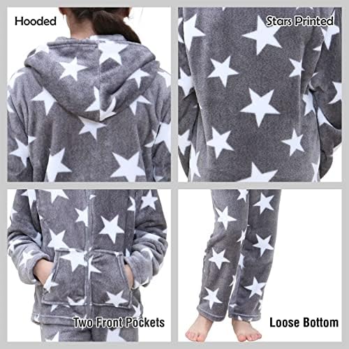 A2Z 4 Kids Girls Stars Print Fleece Sleep Set