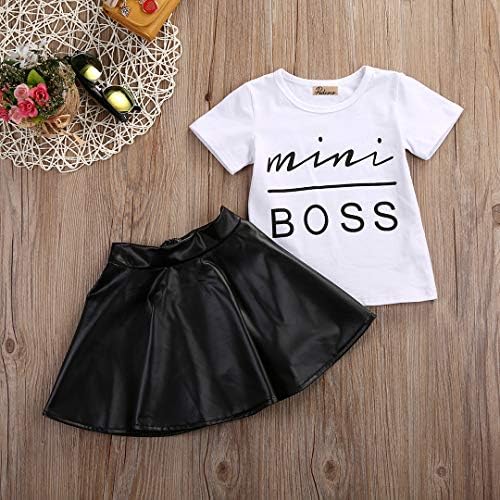 Sassy Beauty Mini Boss Top Skirt Set for Toddler Girls