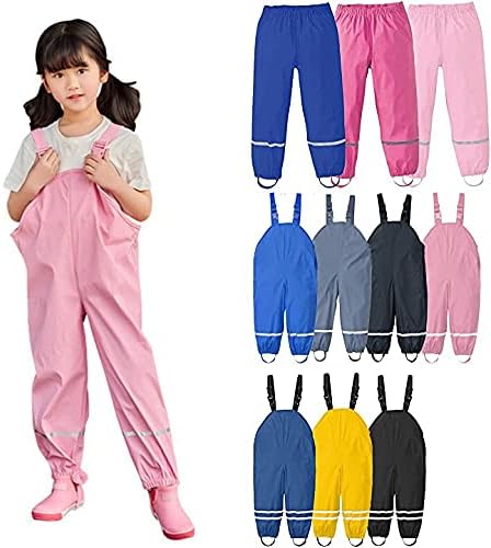 Waterproof Rain Bib Pants Overalls for Kids