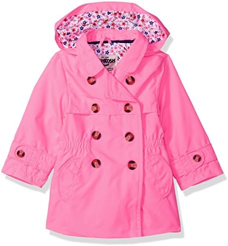 OSHKOSH BGOSH Girls Hooded Trench Coat - 2 Pockets Soft odor