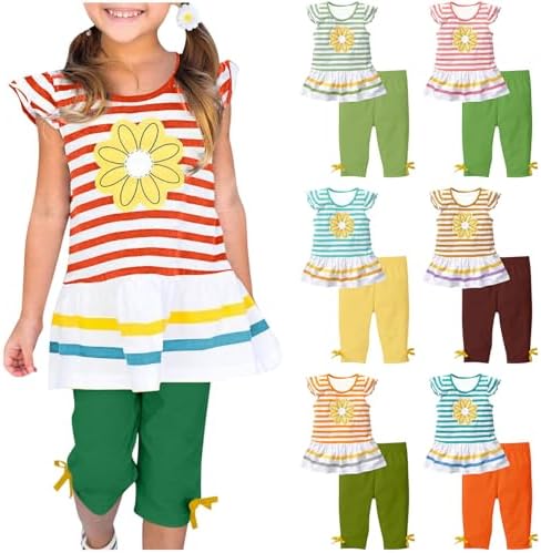 Girls 1-10 Summer Outfits - Cute Striped Set