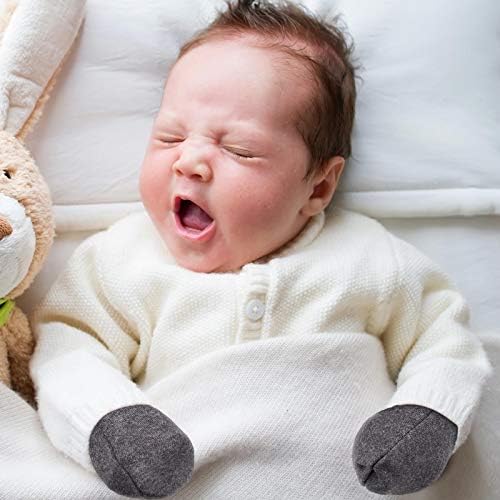 4-Pair 0-6 Mo Newborn Mitten Gloves Soft Washable No Scratch