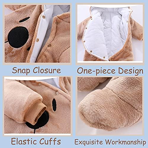 BOZWELL Newborn Bear Snowsuit Romper Winter Child