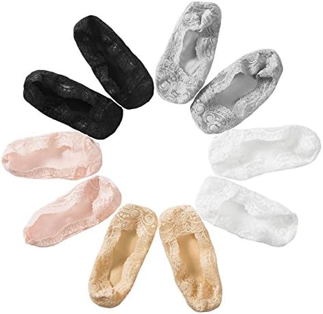 5 Pairs Super Soft Lace No-Show Socks