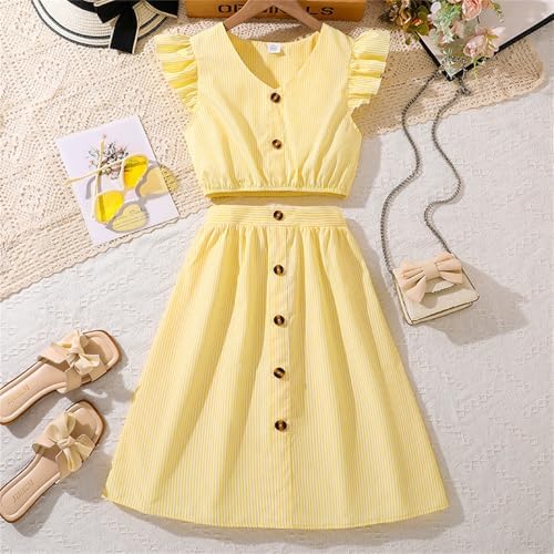 Cute Summer Skirt Set for Girls - 8-13 Years