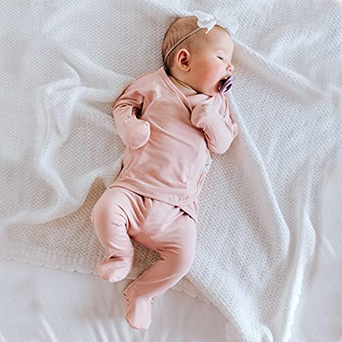 Bonsie Skin to Skin Footed Bodysuit for Baby - Peony Print