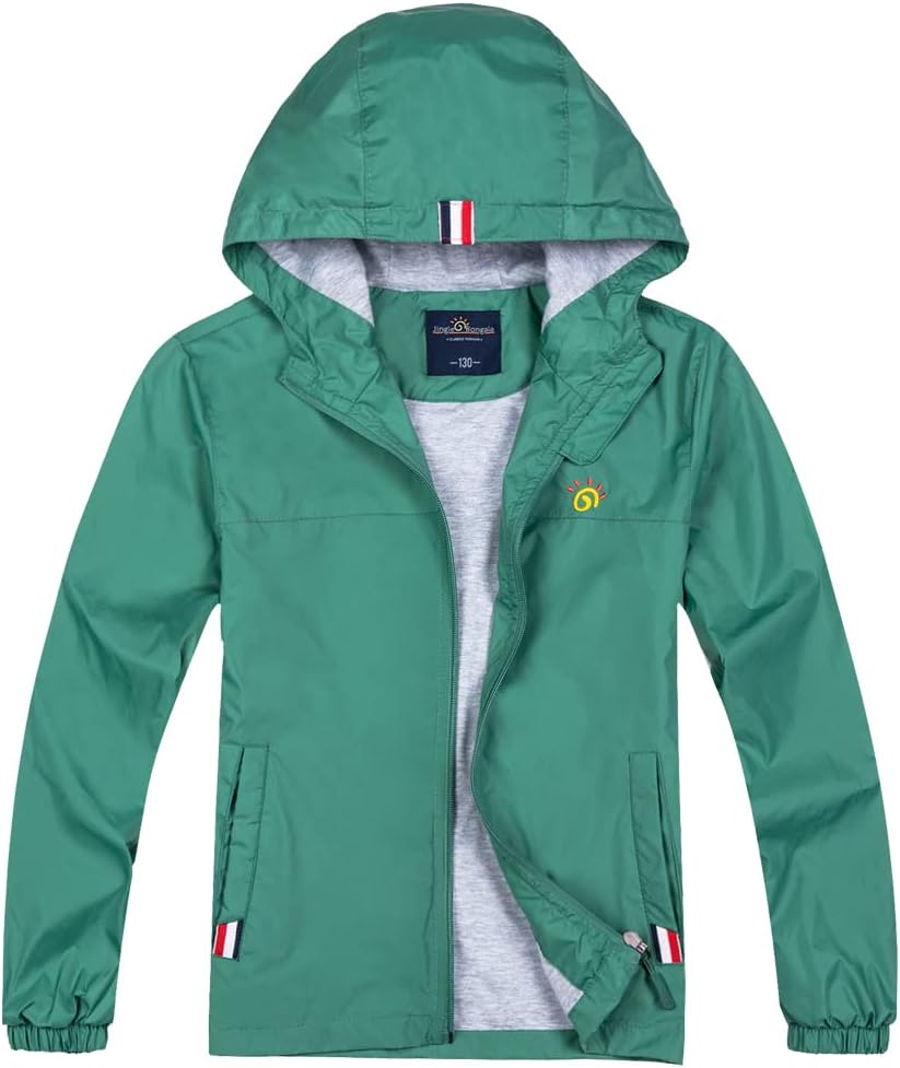 Jingle Bongala Lightweight Water Resistant Rain Jacket for Boys Girls