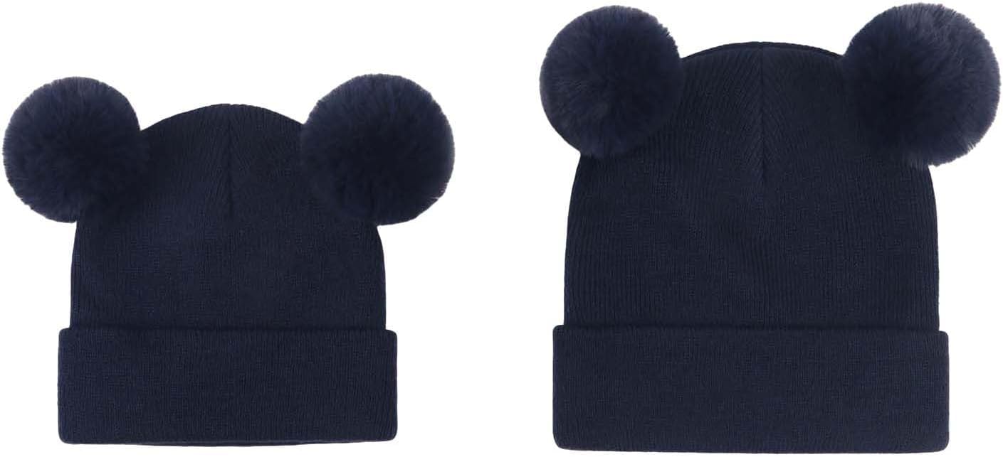 Soft Warm Unisex Newborn Beanie with Ear Covers for Christmas