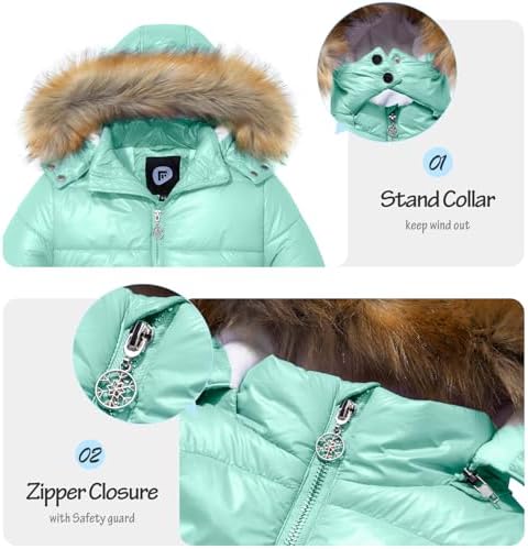 Garemcy Girls Metallic Winter Coat