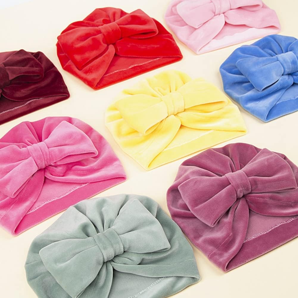 EUBUY Baby Turban Hat Soft Stylish Headwear for Girls 0-48 Months