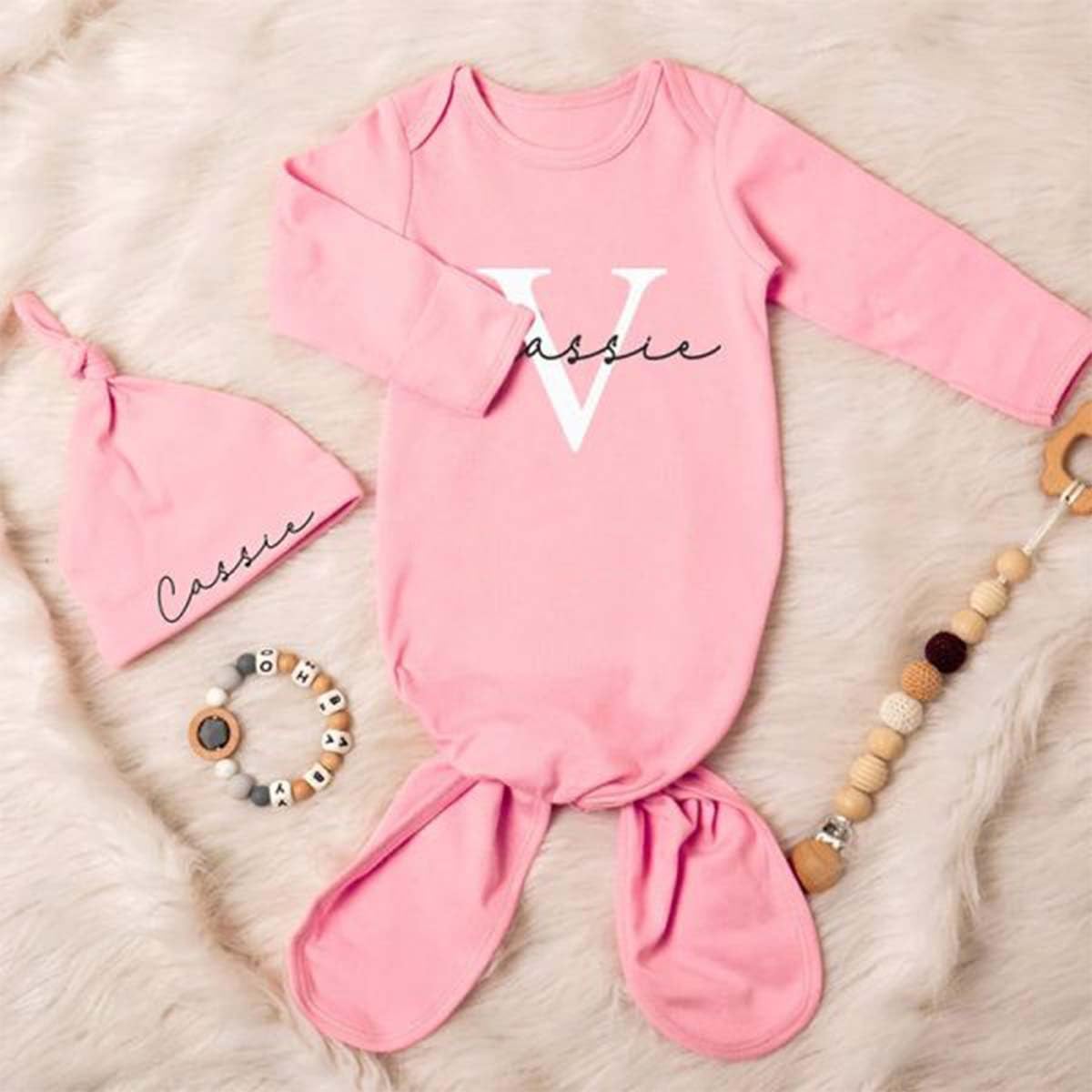 Personalized Hospital Gown for Newborn