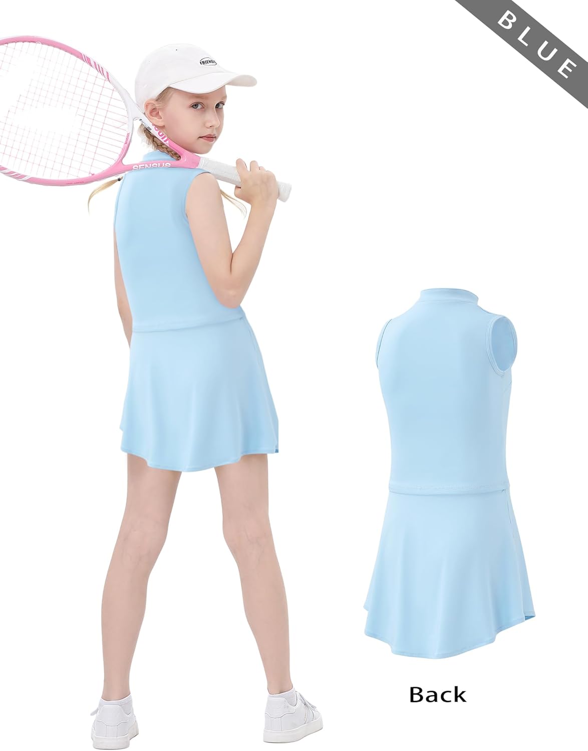 LIONJIE Kids Girls Tennis Golf Dress Outfit Set
