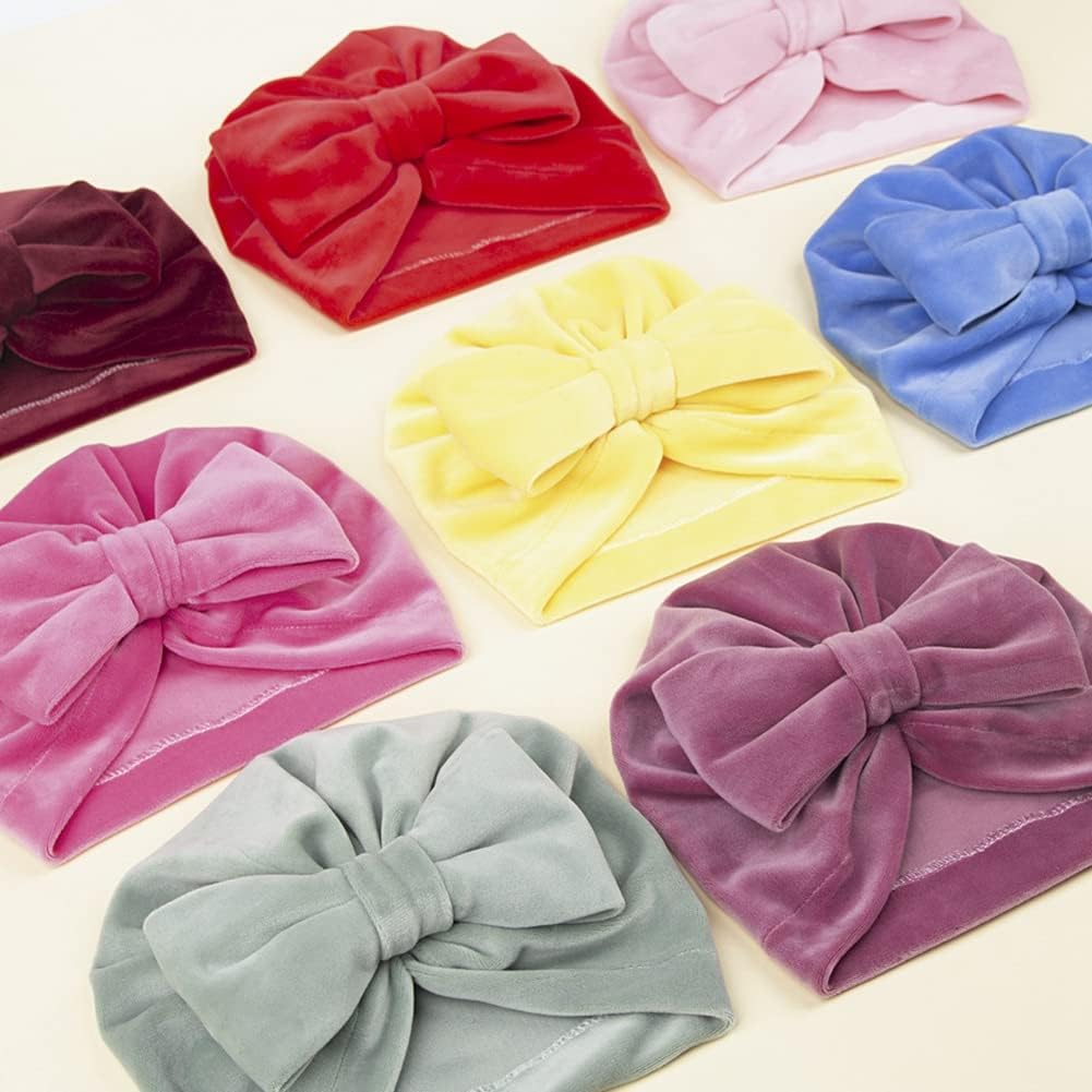 EUBUY Baby Turban Hat Soft Stylish Headwear for Girls 0-48 Months
