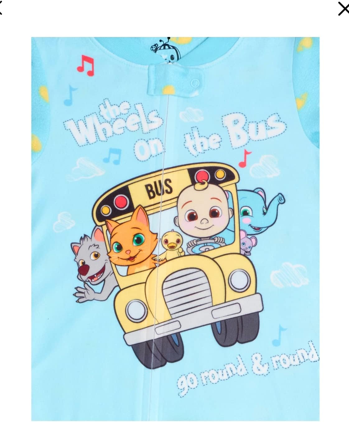 Cute Zip-Up Flame-Resistant Pajama for Babies
