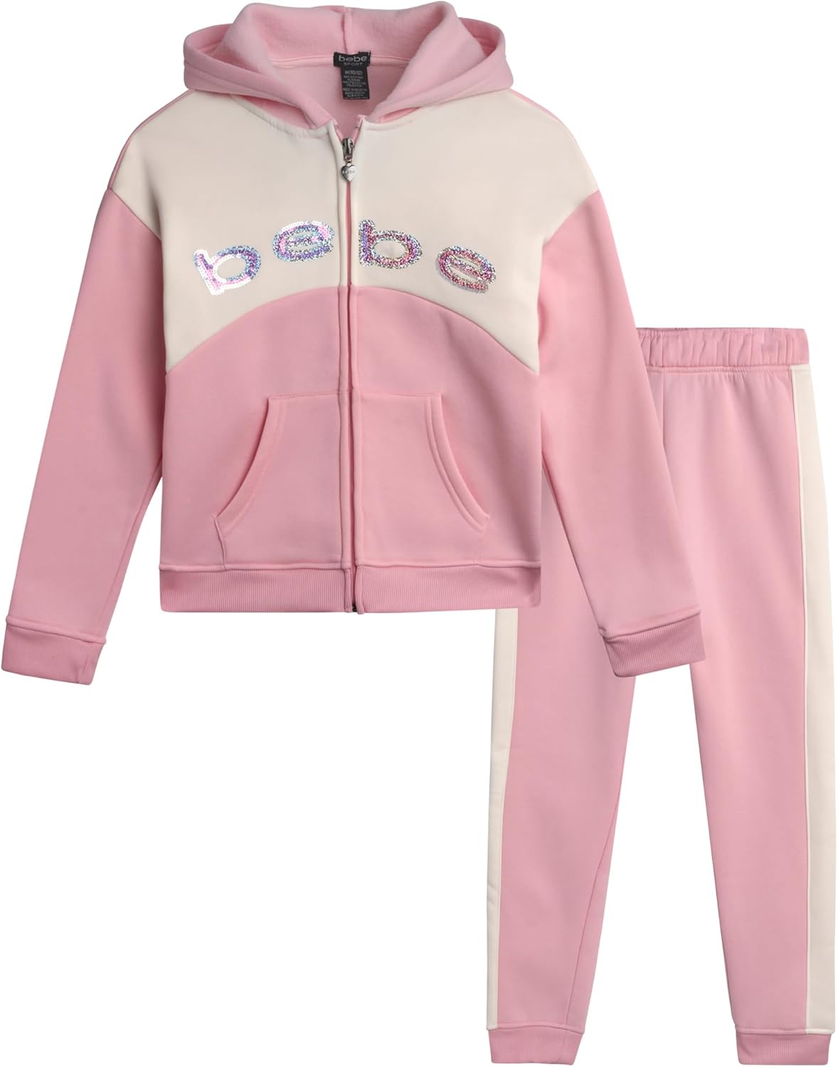 Bebe Girls Cozy Jogger Set Fashion meets Function for Ages 7-12