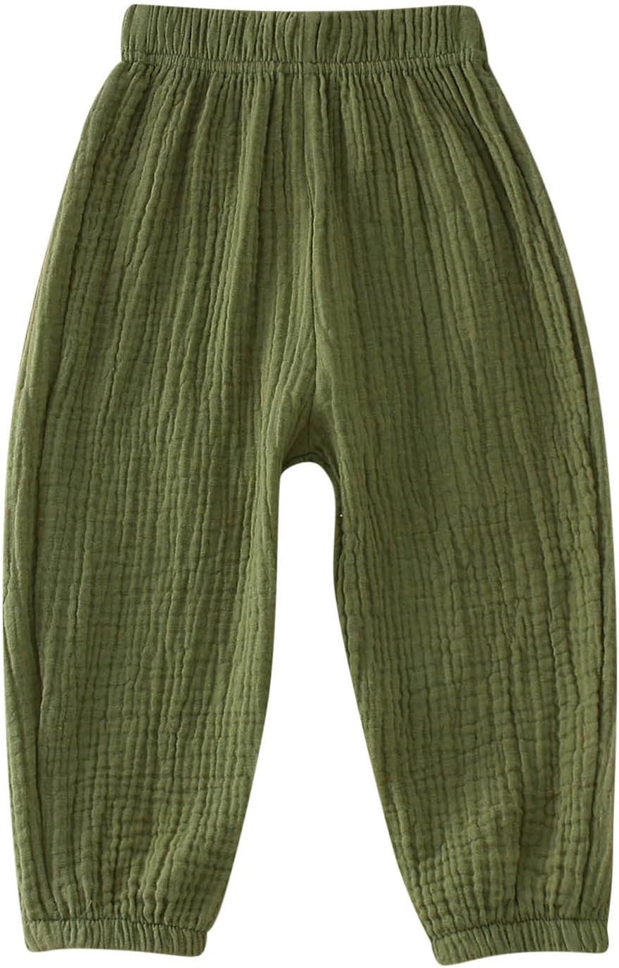 Premium Cotton Linen Bloomers for Boys Girls 6-18 Months