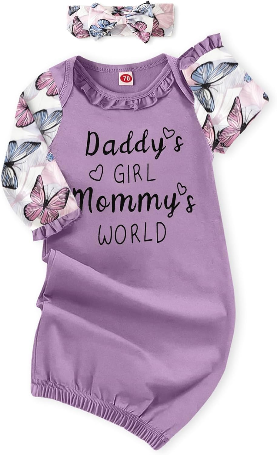 Perfect Newborn Baby Girl Little Sister Sleepwear Gown