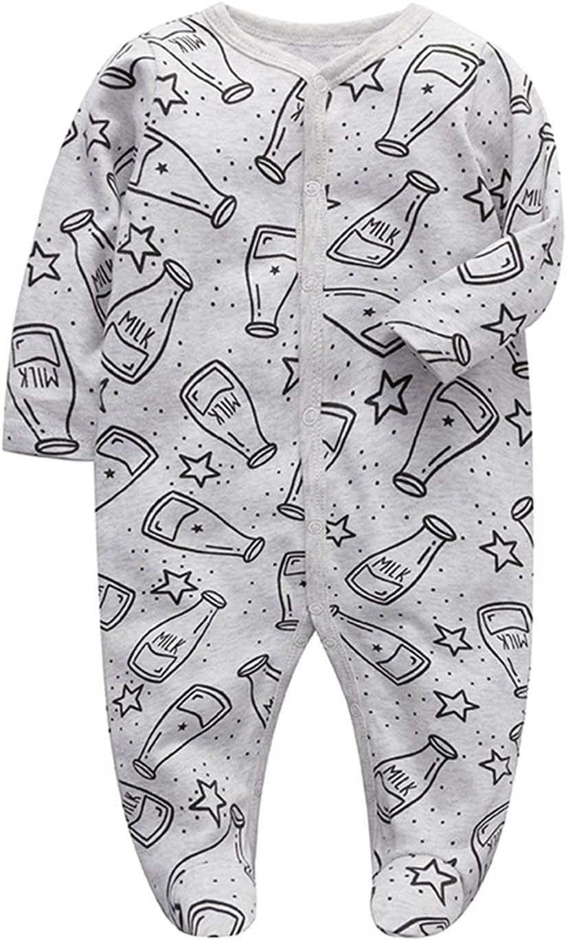 Cute Soft Romper for Boys Girls AMIMOJY Footies Romper - Baby Toddler Essentials