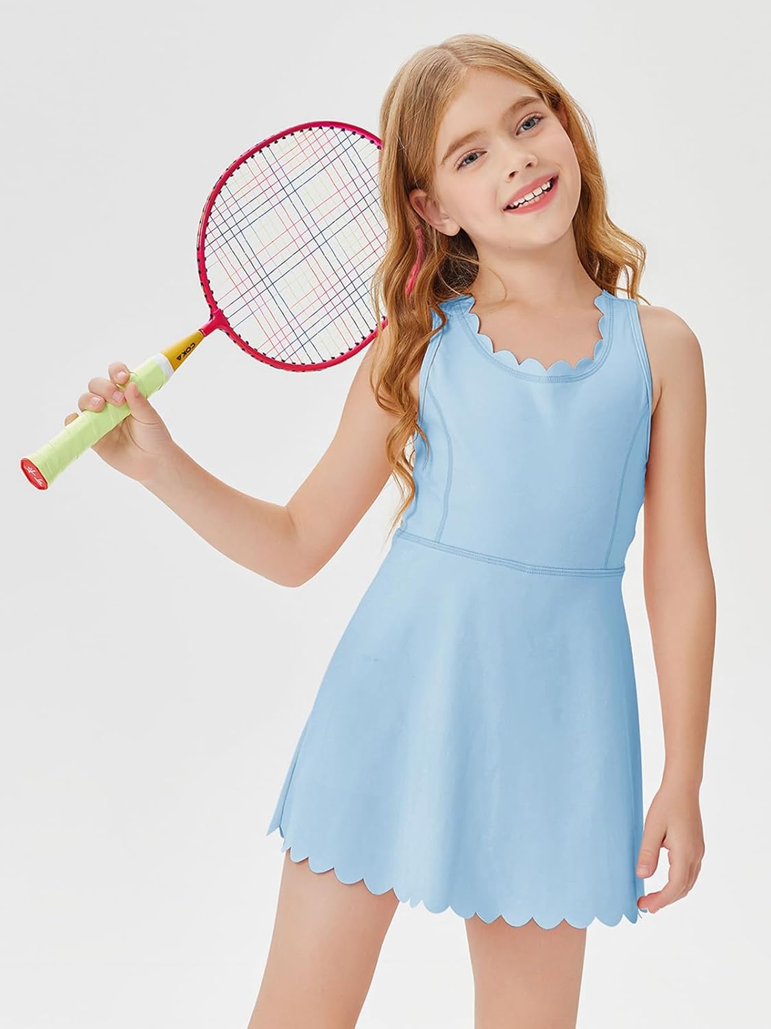 Batermoon Girls Athletic Tennis Dress with Shorts Cl TH