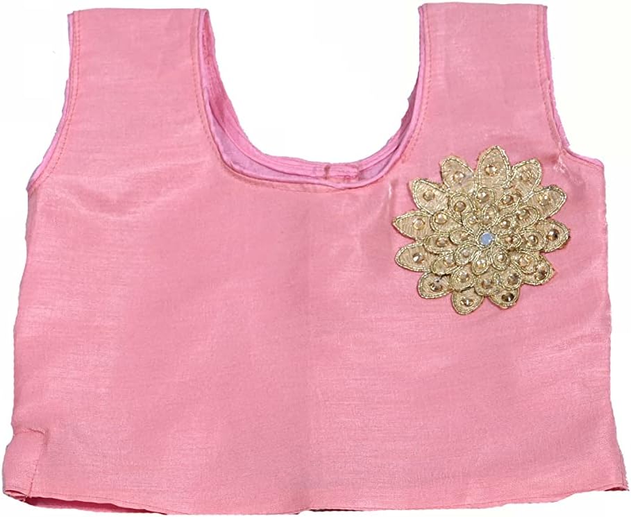 Special Occasion Set - Green Dupion Silk Lehenga Choli for Kids