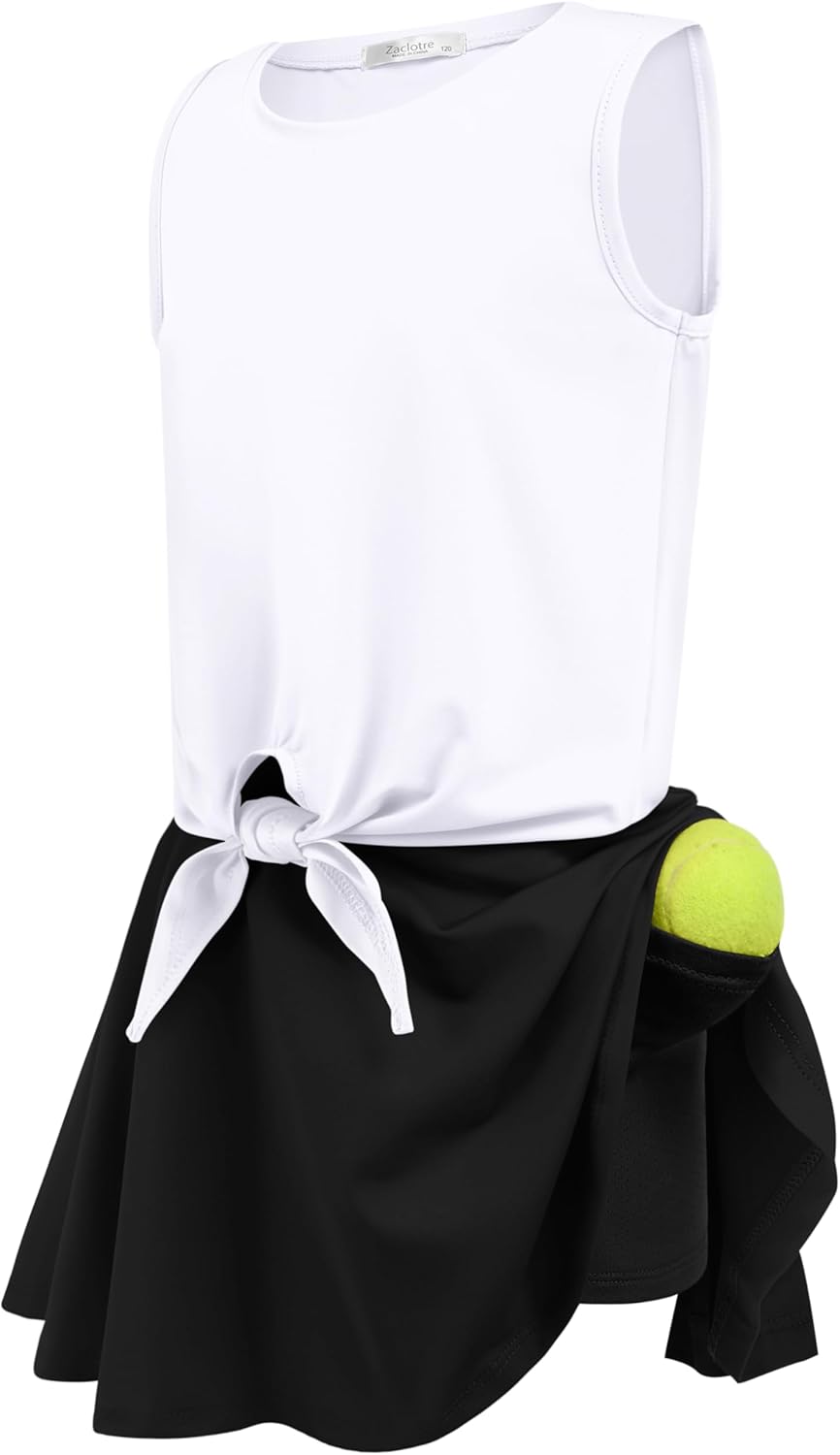 Girls Tennis Golf Dress with Skorts