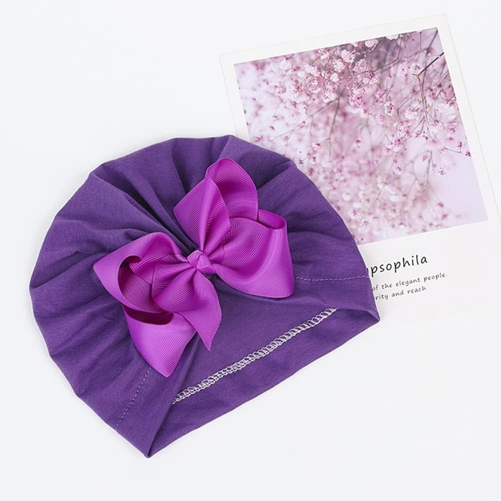 Perfect Newborn Turban Hat for Boys and Girls Dark Purple
