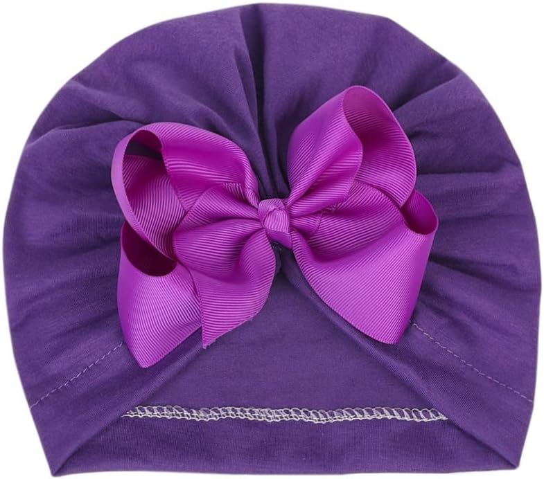Perfect Newborn Turban Hat for Boys and Girls Dark Purple