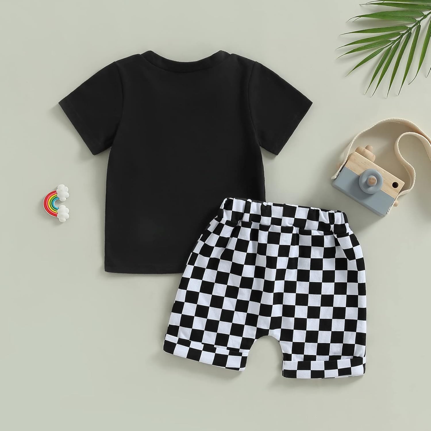 Adjustable Baby Boy Girl Checkered Set