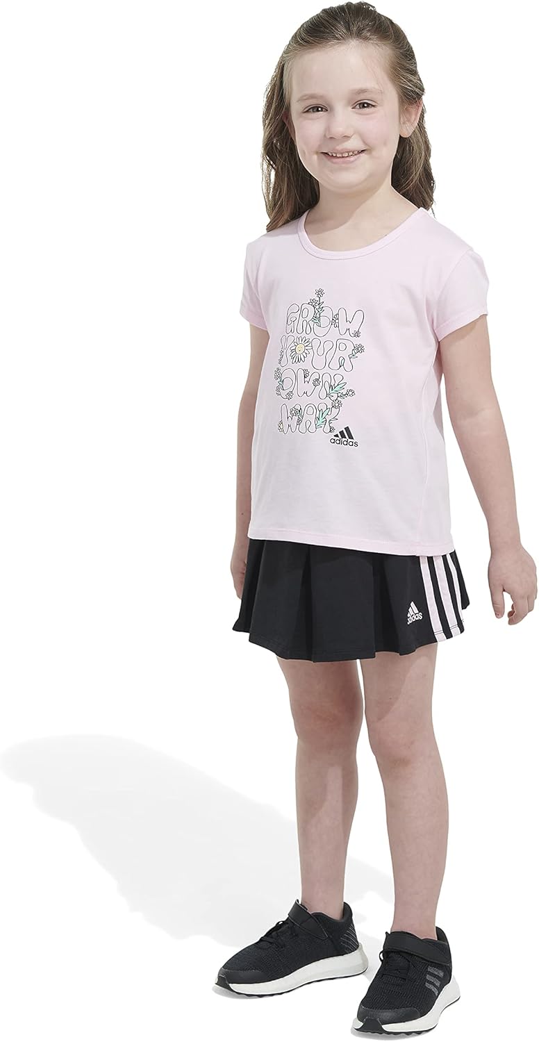 Adidas Girls Sporty Tank Skort Set Stylish Perfect for Summer