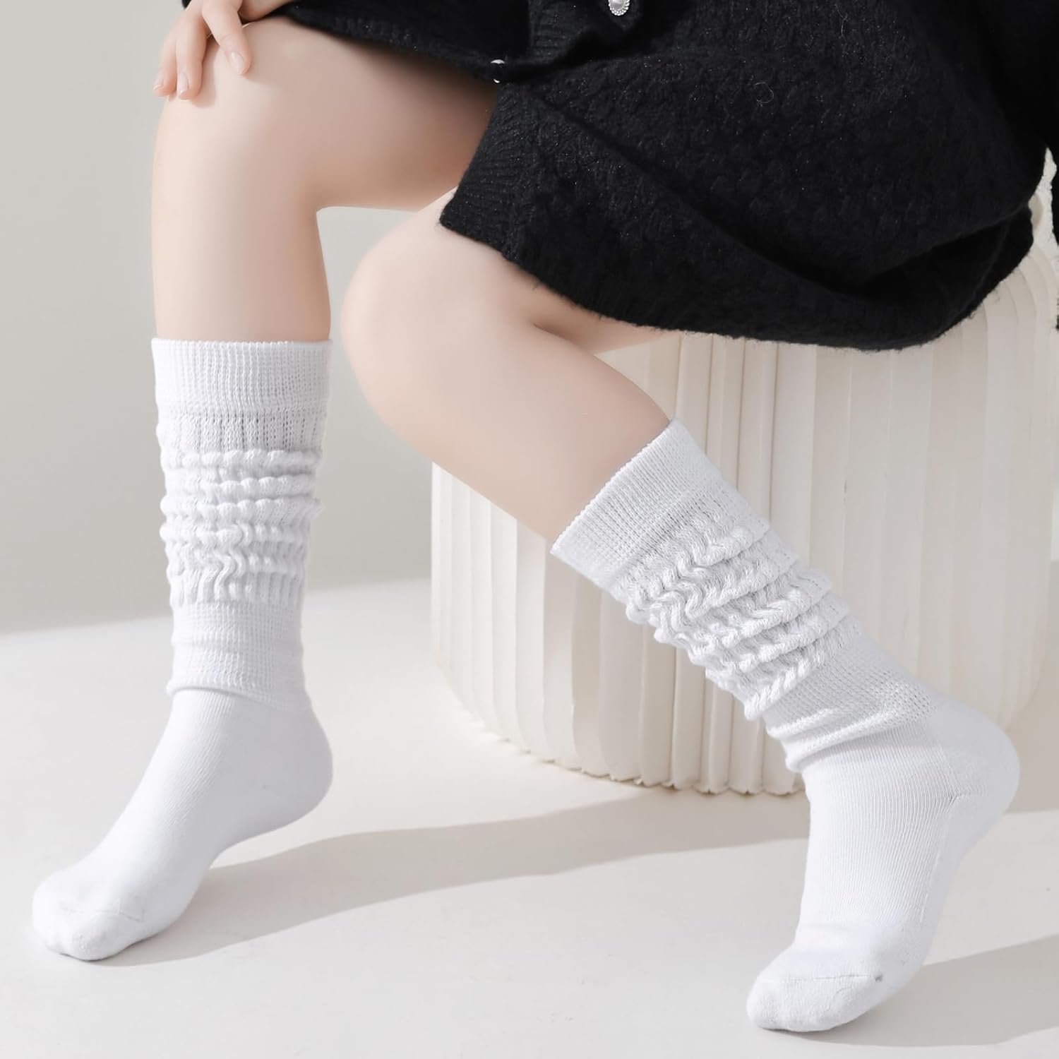 Mini Angel Slouch Socks for Girls Soft Warm Stylish 23 Pairs
