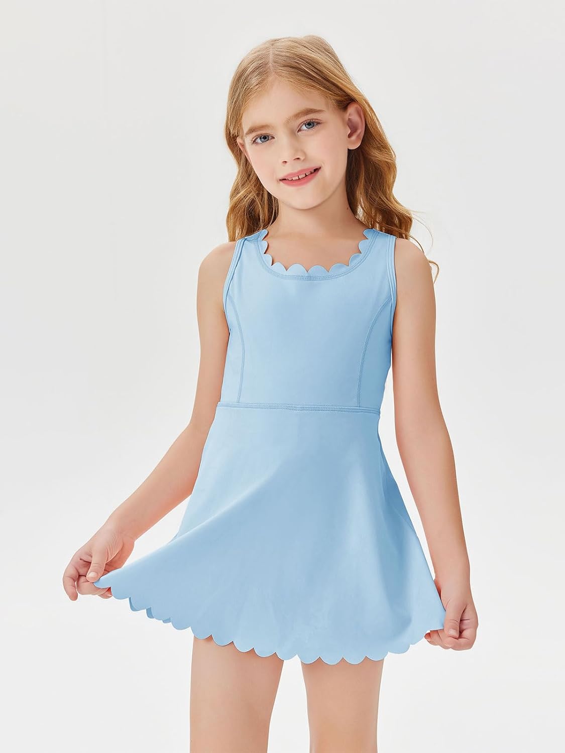 Batermoon Girls Athletic Tennis Dress with Shorts Cl TH