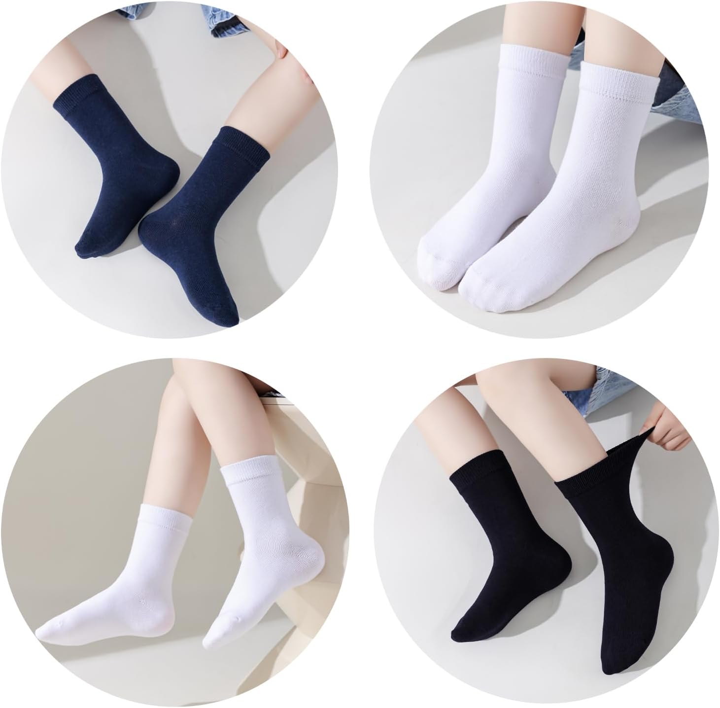 Marchare Kids Seamless Crew Socks - Soft Reliable