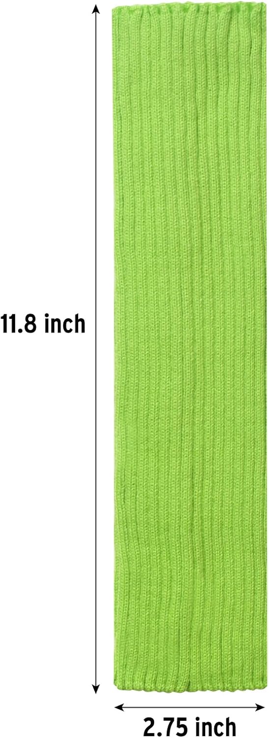 Neon Knit Ribbed Leg Warmers for Kids
