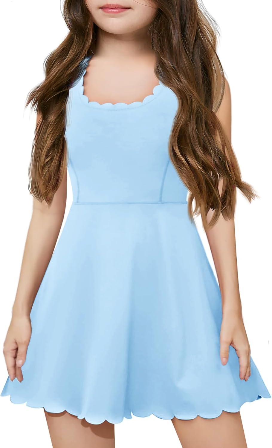 Batermoon Girls Athletic Tennis Dress with Shorts Cl TH