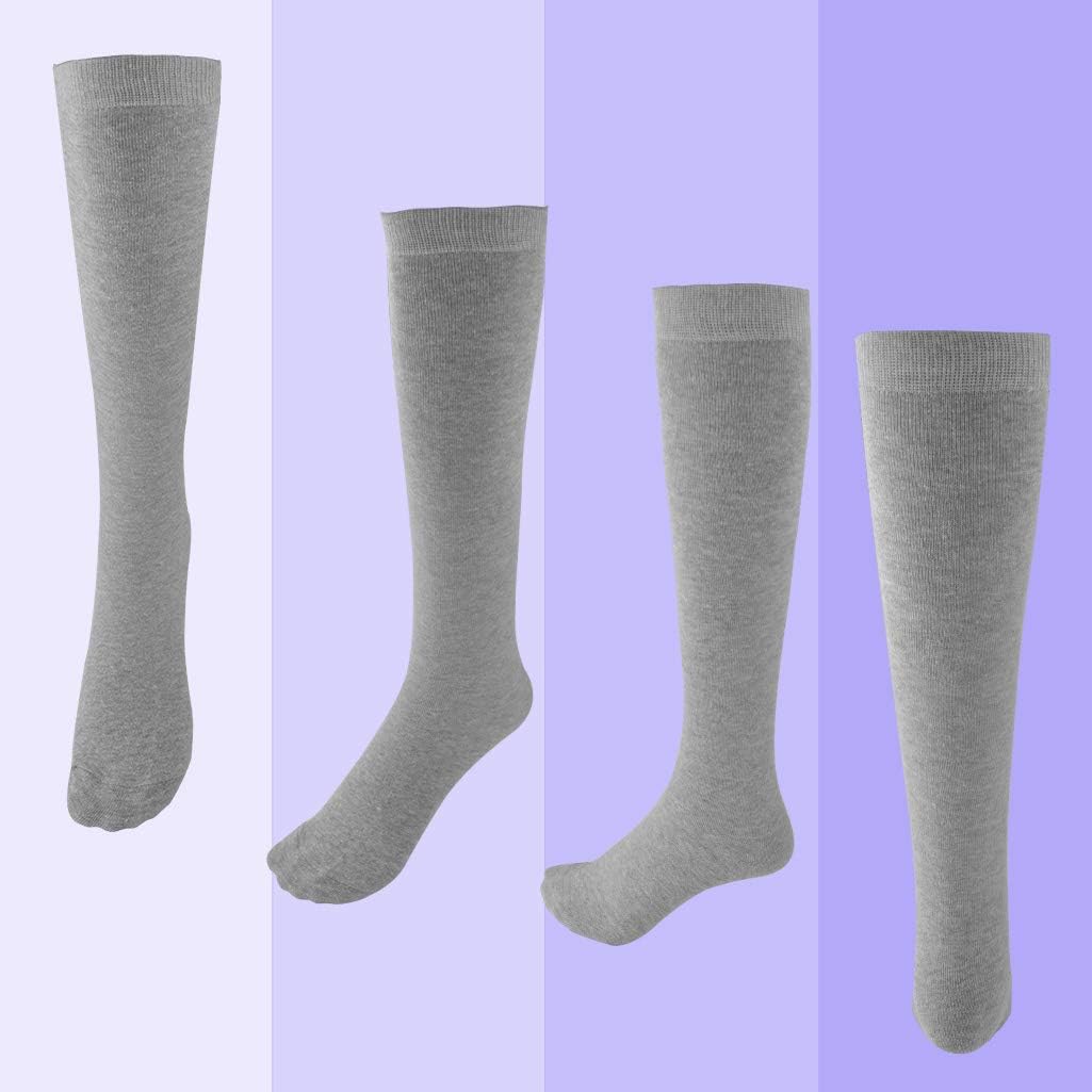 High-Quality School Uniform Cotton Knee-High Socks