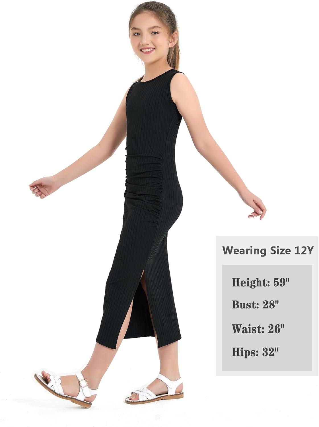 EXARUS Girls Bodycon Maxi Dress