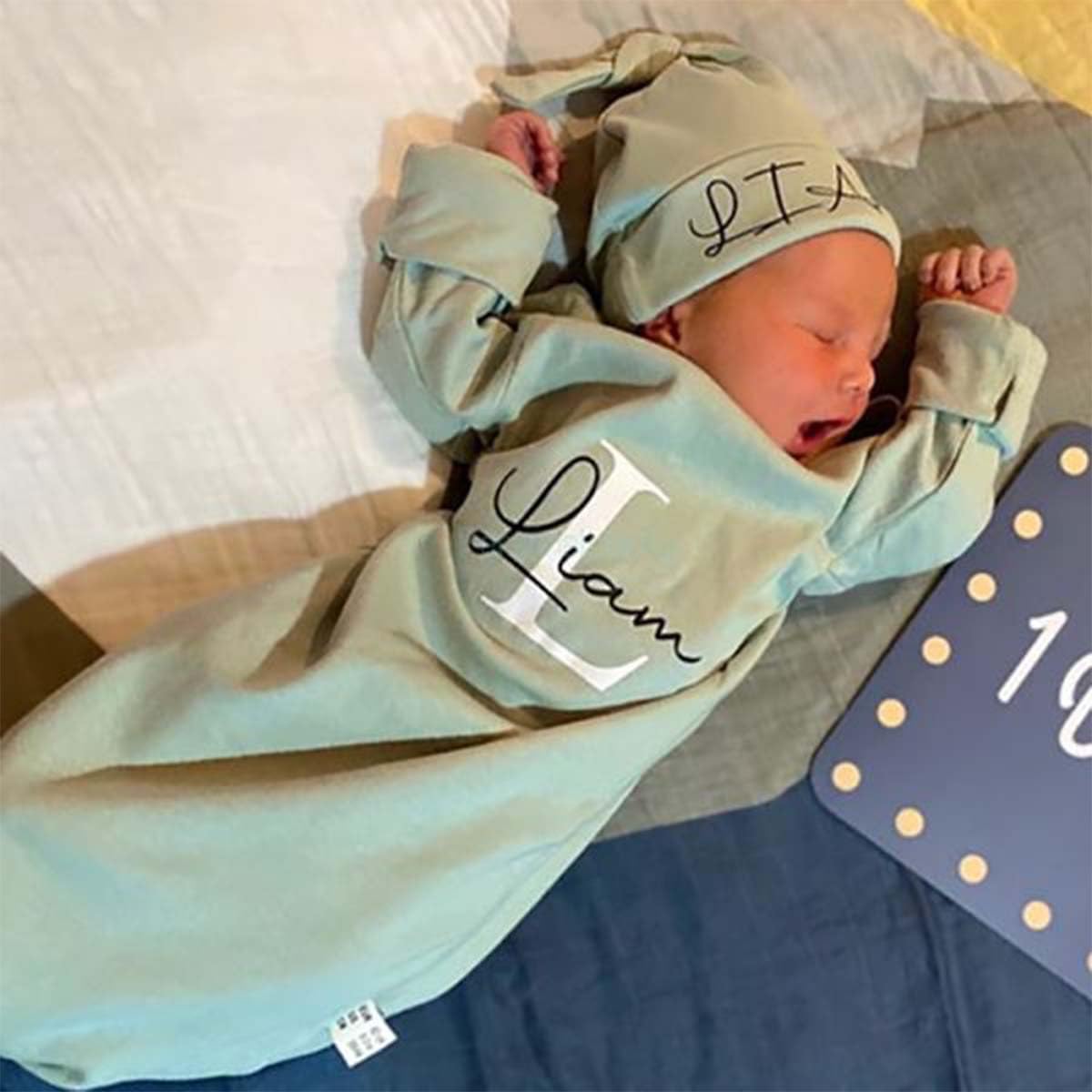 Personalized Hospital Gown for Newborn