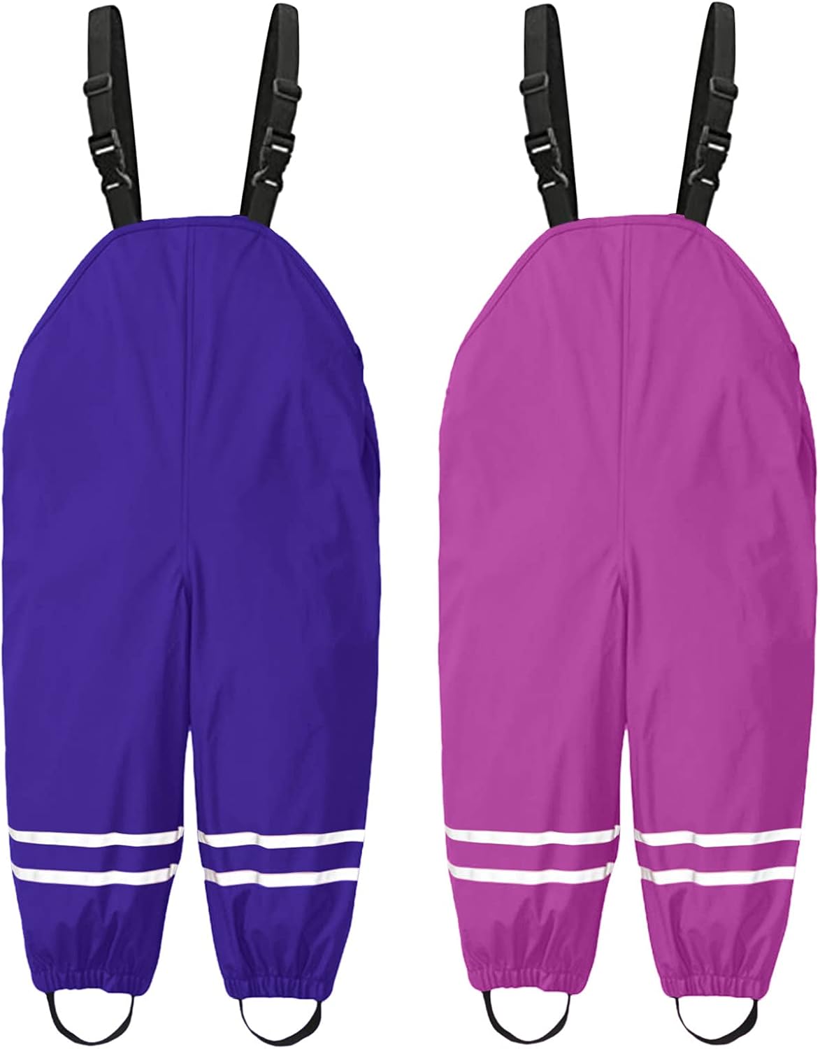 RNTOP suspender rain pants toddler boys girls waterproof unisex rain jacket kids jacket